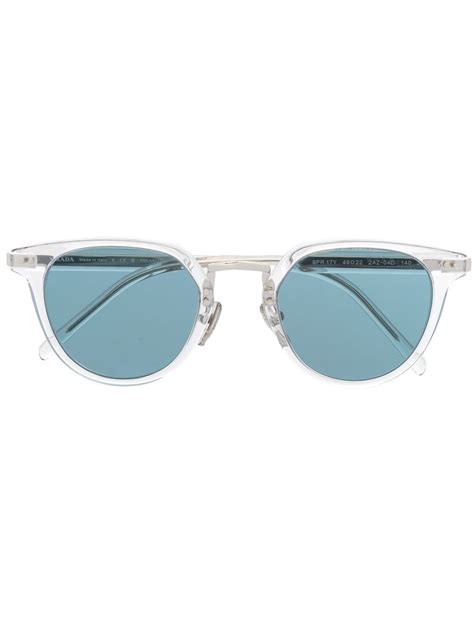 prada blue tint sunglasses|Prada sunglasses blue frame.